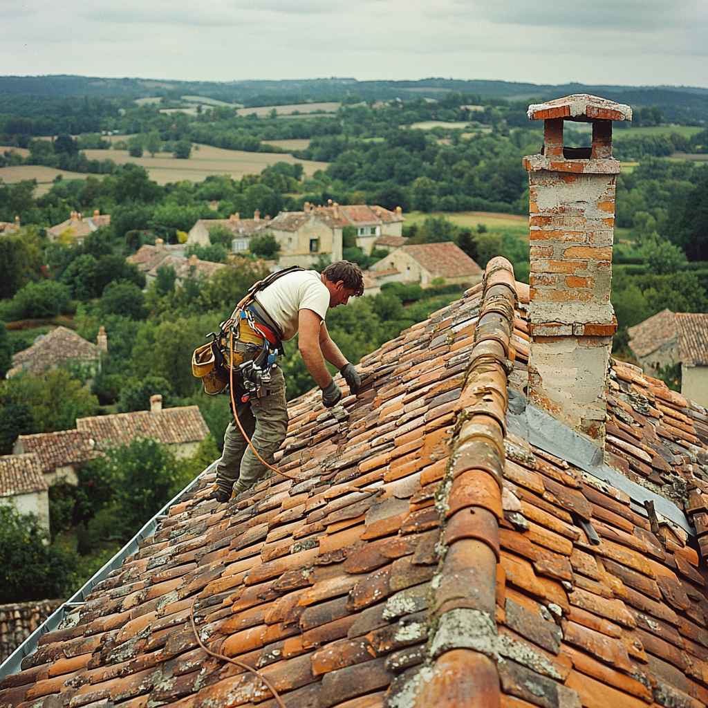 Roof repair following a storm in Springwater (NY)